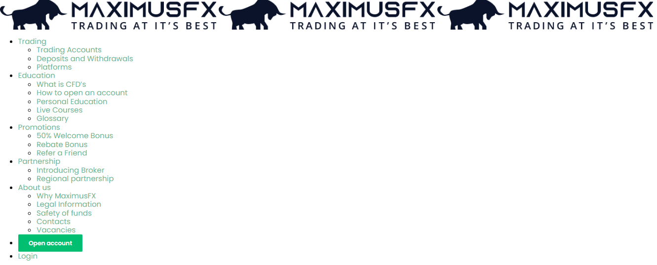 Внешний вид сайта MaximusFX  ru