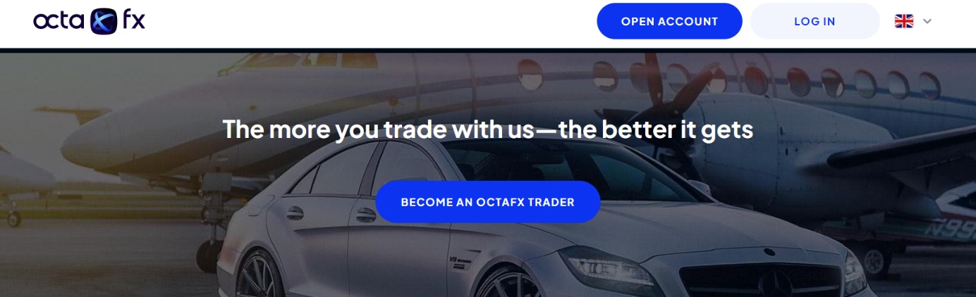 Сайт брокерской компании OctaFX
