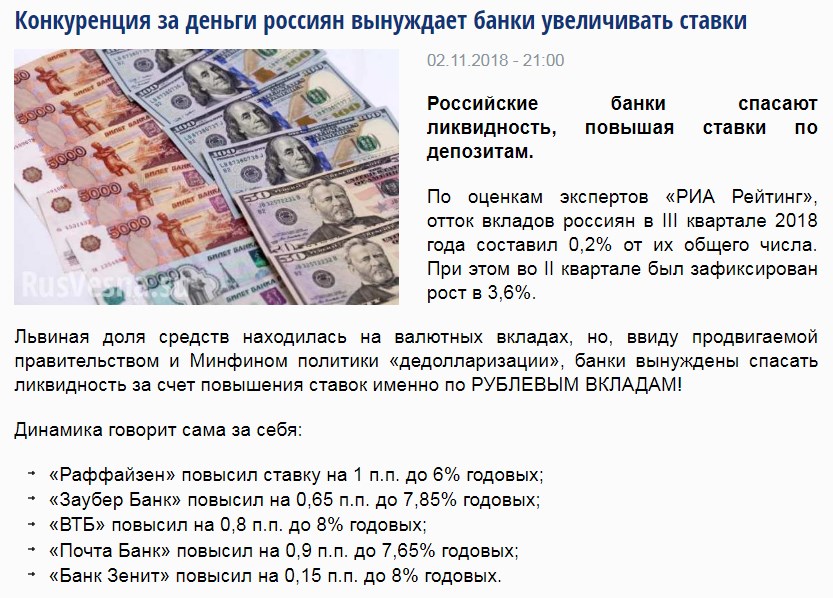 Почему российские банки подняли ставки по депозитам?