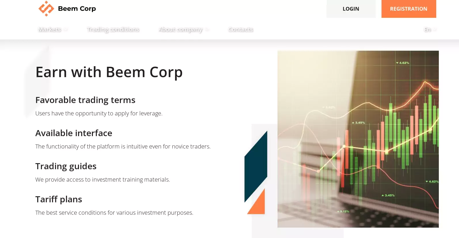 Торговые условия брокера Beem Corp